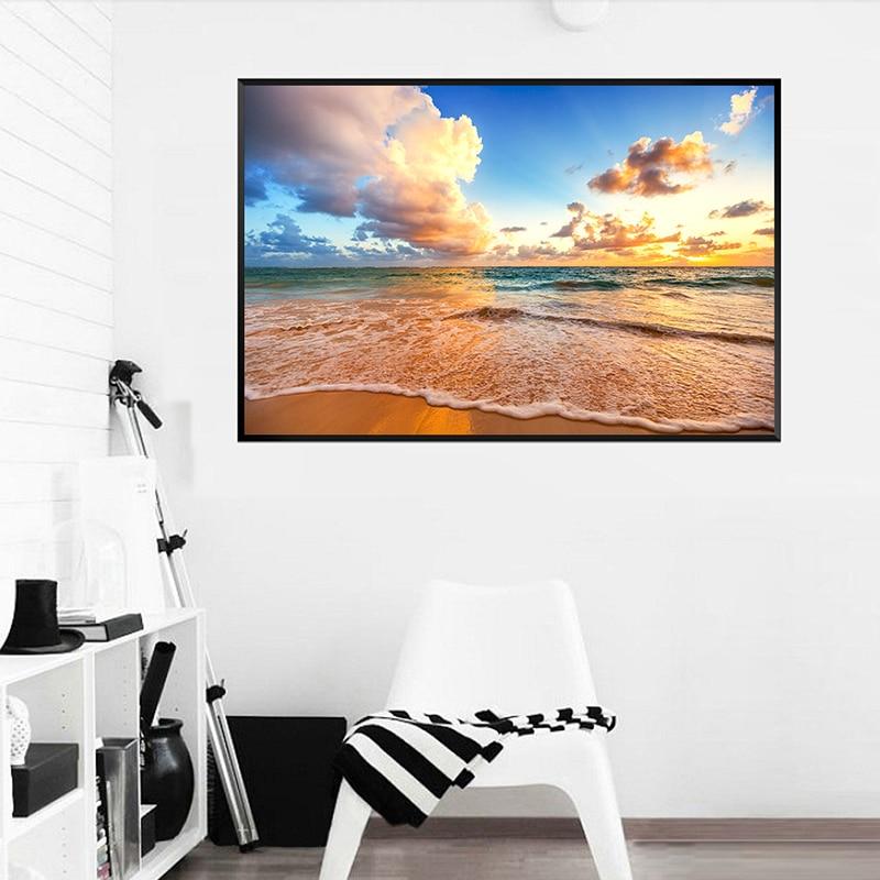 Custom Photo Mural Wallpaper 3D HD Beautiful Sky Beach Waves Landscape Mural Living Room Bedroom Background Wall Painting Decor|mural wallpaper 3d|landscape muralscustom photo murals