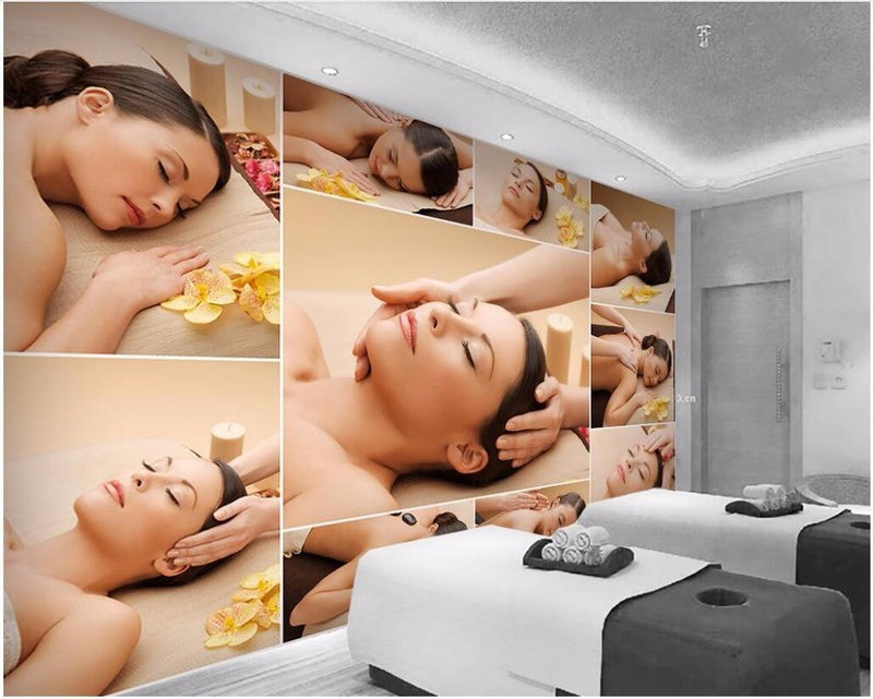 Custom photo mural 3d wallpaper Beautiful woman beauty and health SPA background wall 3d wall murals wallpaper for living room|Wallpapers