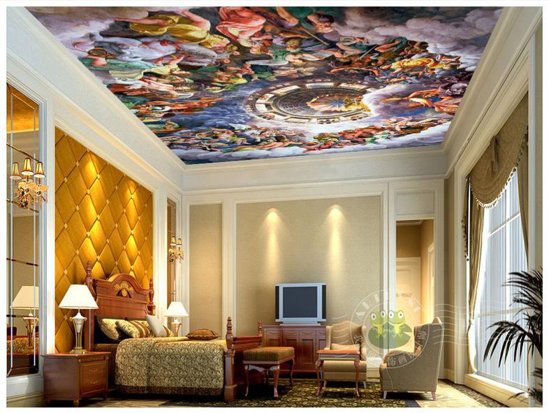 Custom photo wallpaper for walls 3 d wall murals wallpaper Religious beliefs, the sky clouds frescoes angels in European art|3d wallpaper|wallpaper for wallscustom 3d wallpaper