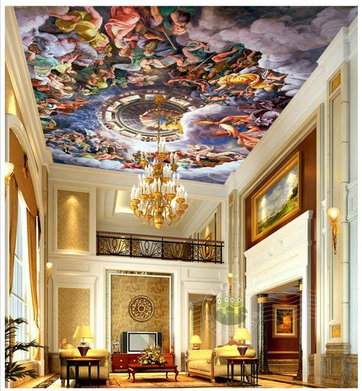 Custom photo wallpaper for walls 3 d wall murals wallpaper Religious beliefs, the sky clouds frescoes angels in European art|3d wallpaper|wallpaper for wallscustom 3d wallpaper