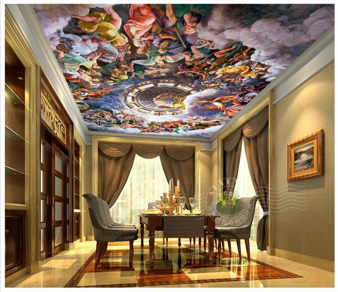 Custom photo wallpaper for walls 3 d wall murals wallpaper Religious beliefs, the sky clouds frescoes angels in European art|3d wallpaper|wallpaper for wallscustom 3d wallpaper