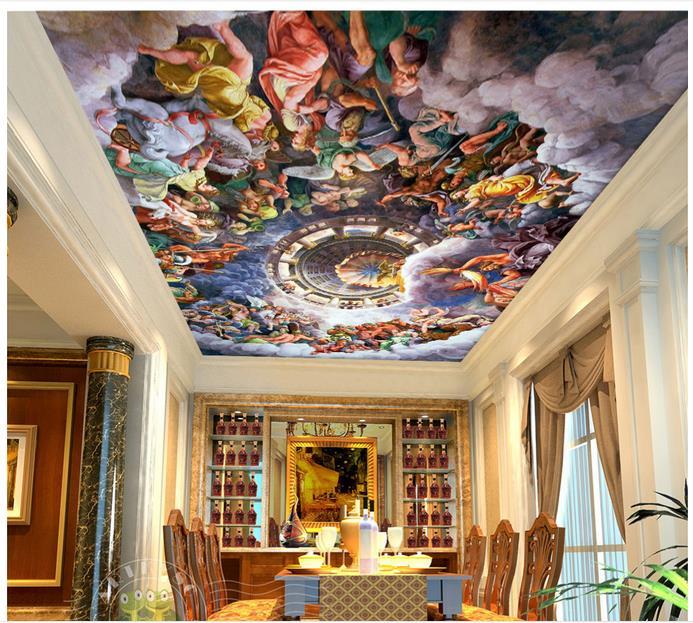 Custom photo wallpaper for walls 3 d wall murals wallpaper Religious beliefs, the sky clouds frescoes angels in European art|3d wallpaper|wallpaper for wallscustom 3d wallpaper