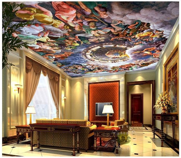 Custom photo wallpaper for walls 3 d wall murals wallpaper Religious beliefs, the sky clouds frescoes angels in European art|3d wallpaper|wallpaper for wallscustom 3d wallpaper