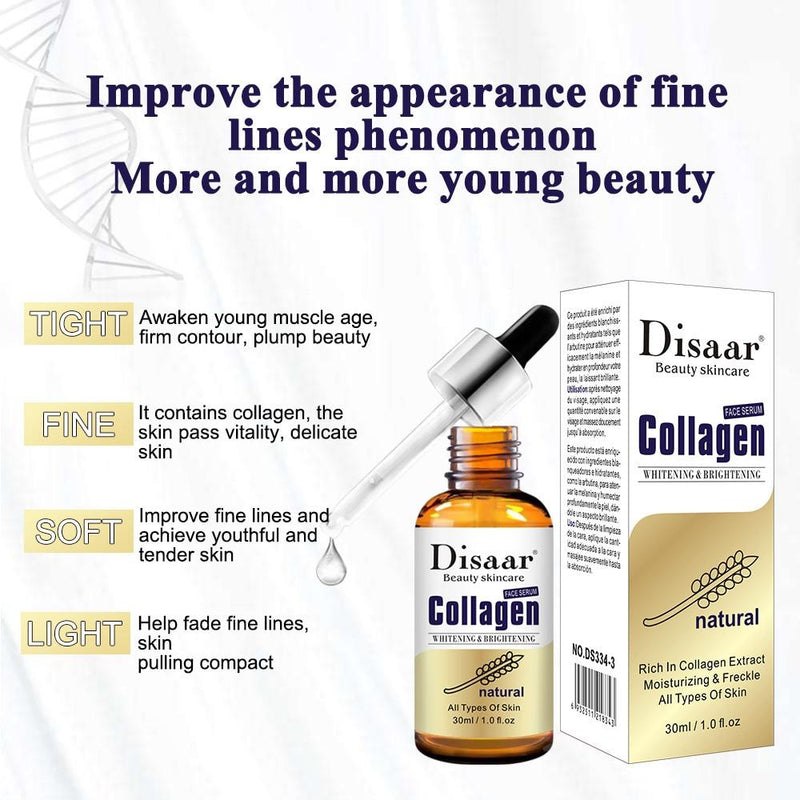 Disaar Collagen Face Serum Anti Aging Wrinkle Brighten Skin Colour Essence Lift Firming Whitening Moisturizing Repair Skin Care|Serum