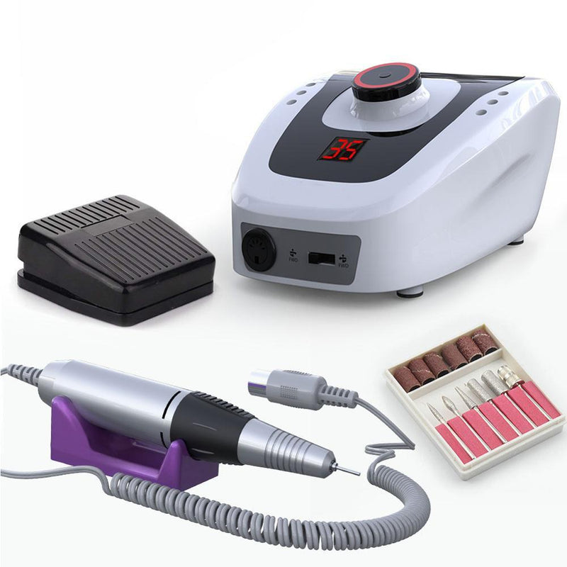 Electric Nail Drill Machine 32W 35000RPM Nail Art Equipment Manicure Machine Accessory Electric Nail File Nail Drill Bit Tool|Electric Manicure Drills