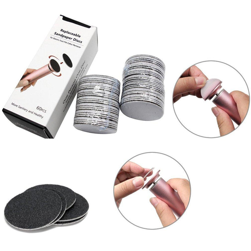 Replacement sandpaper discs for Electric Pedicure Foot Care Tool Files Pedicure Callus Remover Rechargeable Saws File For Feet Dead Skin Callus Peel Remover|Device Cleaners