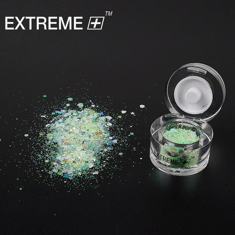 EXTREME+ Glow In Dark Fluorescence Style Nail Flakes Set / 6 colors