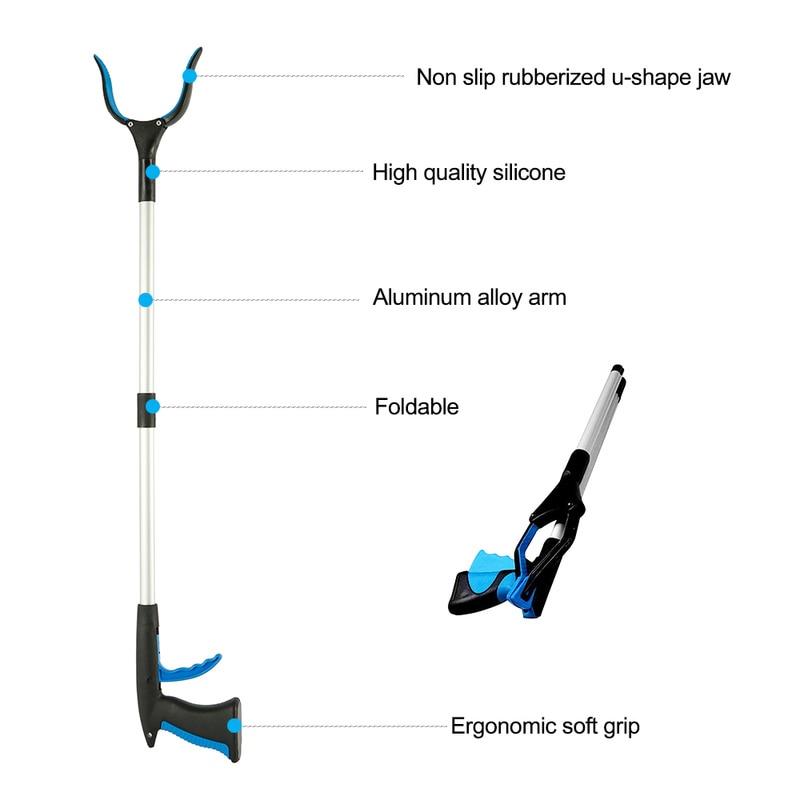 Foldable Litter Reachers Pickers Pick Up Tools Gripper Extender Grabber Picker Collapsible Garbage Pick Up Tool Grabbers|Brooms & Dustpans