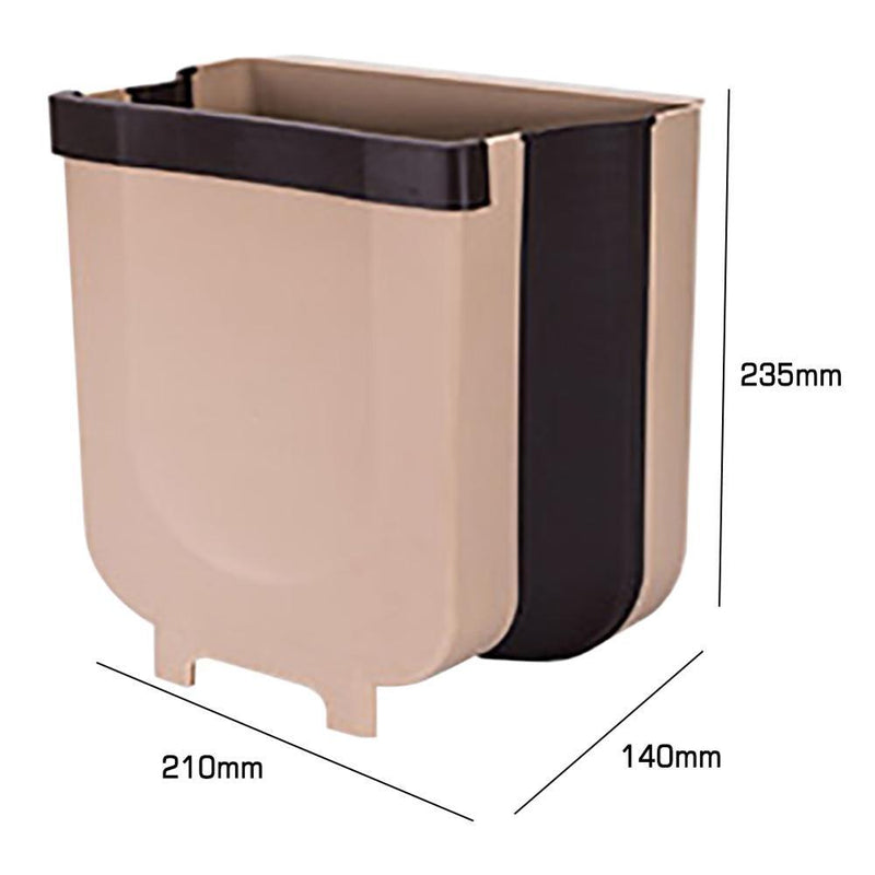 Folding Waste Bin Kitchen Cabinet Door Car Hanging Trash Can Wall Mounted Trashcan for Bathroom Toilet Waste Storage Bucket|Waste Bins