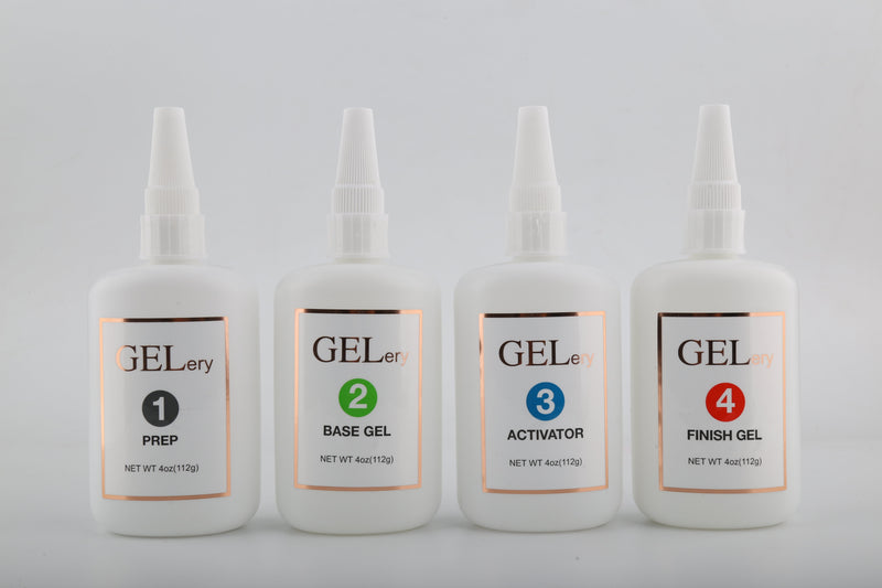 GELery Dip Powder Liquid 4 OZ - WHOLE SET / 4 PCS