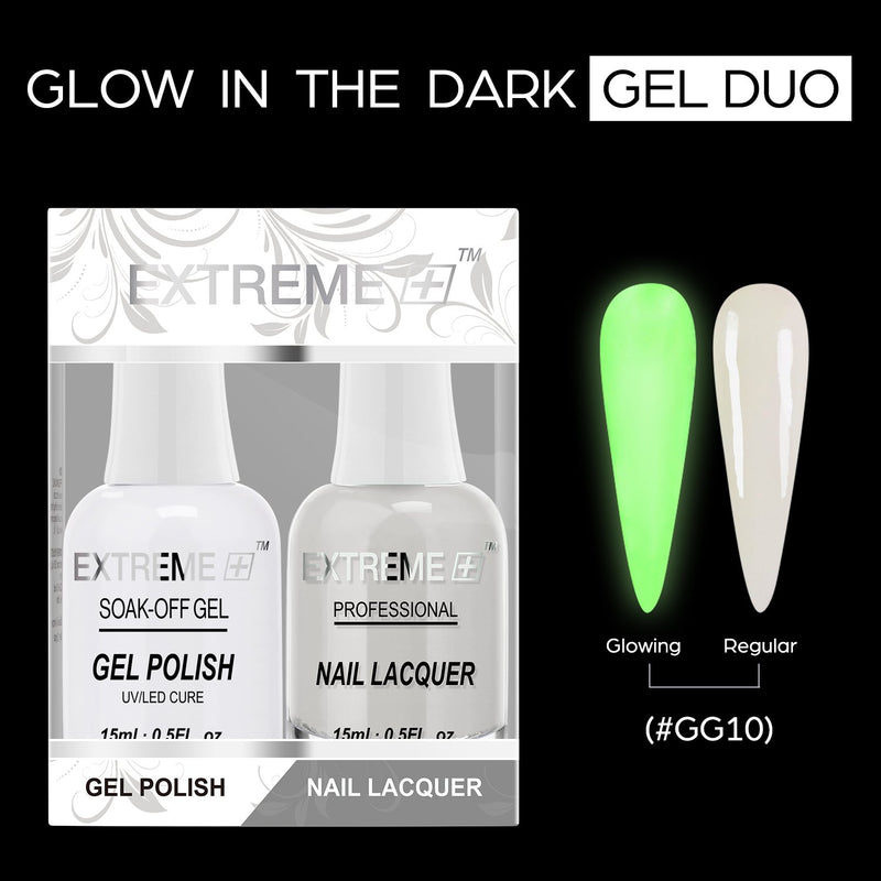 EXTREME+ GLOW IN DARK - GEL + MATCHING LACQUER -