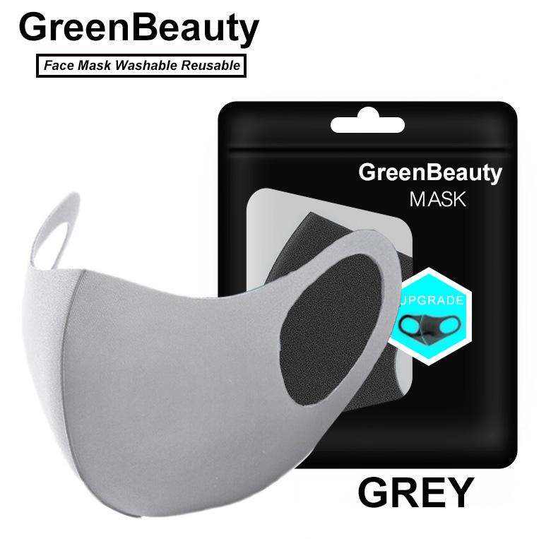 (2 Pcs / Pack ) - Cloth Face Mask Washable Reusable - Grey  (SHIPPING FROM USA _ within 3 Business Days )