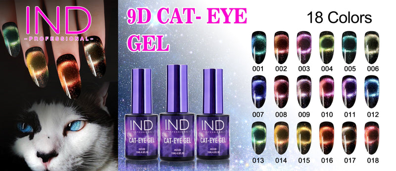 IND 9D CAT EYE Gel - Whole set 18 Colors ***Special Sale*** $153 ( Free Color Chart)