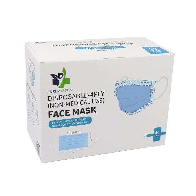 2500 Pcs Disposable Face Mask 4 ply