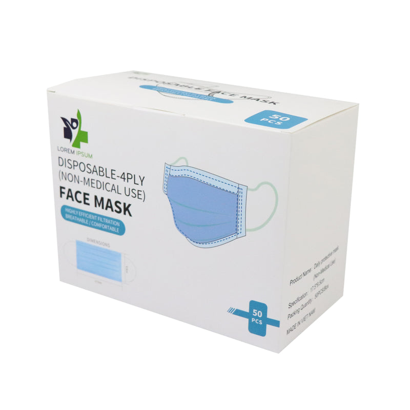 2500 Pcs Disposable Face Mask 4 ply