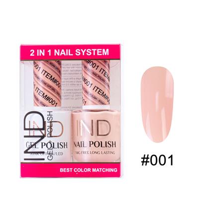 IND Nail Polish Gel & Matching Lacquer Set -