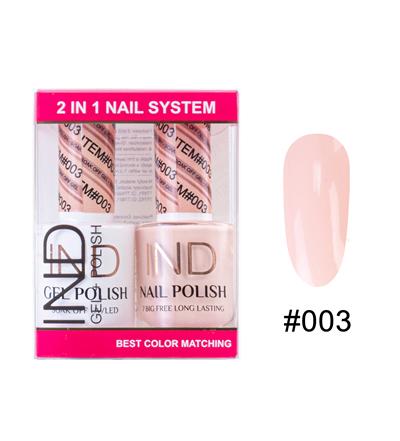 IND Nail Polish Gel & Matching Lacquer Set -