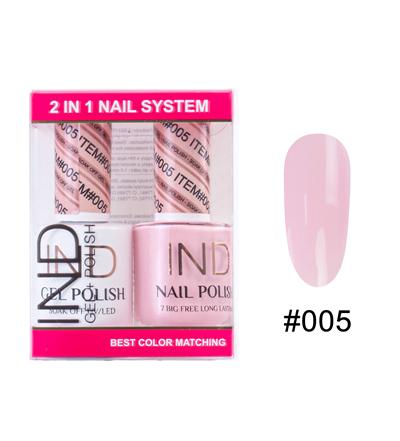 IND Nail Polish Gel & Matching Lacquer Set -