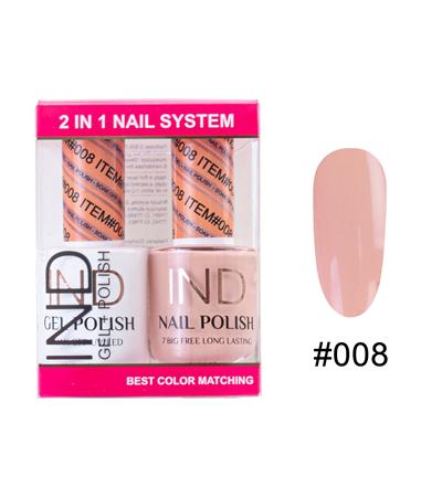 IND Nail Polish Gel & Matching Lacquer Set -