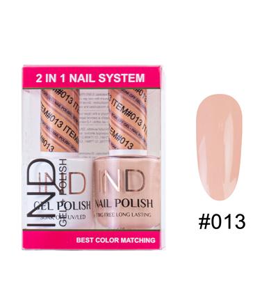 IND Nail Polish Gel & Matching Lacquer Set -