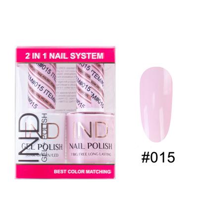 IND Nail Polish Gel & Matching Lacquer Set -