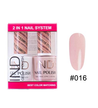 IND Nail Polish Gel & Matching Lacquer Set -