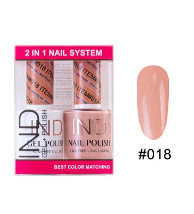 IND Nail Polish Gel & Matching Lacquer Set -