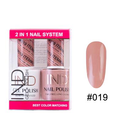 IND Nail Polish Gel & Matching Lacquer Set -