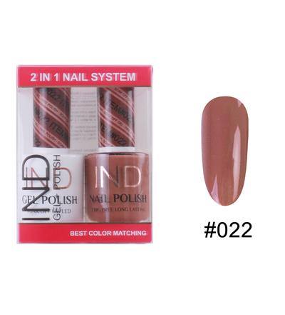 IND Nail Polish Gel & Matching Lacquer Set -