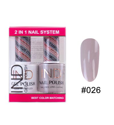 IND Nail Polish Gel & Matching Lacquer Set -