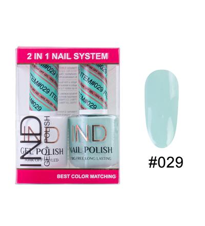 IND Nail Polish Gel & Matching Lacquer Set -