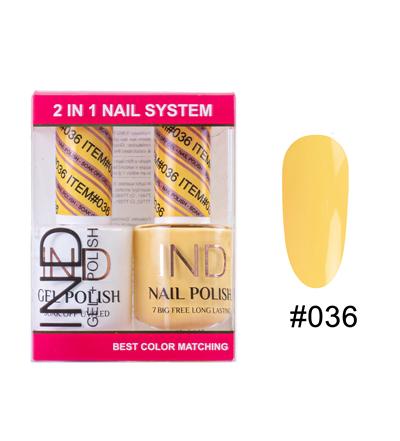 IND Nail Polish Gel & Matching Lacquer Set -