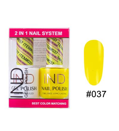 IND Nail Polish Gel & Matching Lacquer Set -