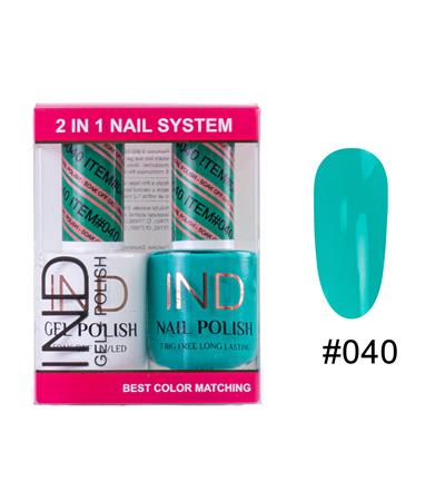 IND Nail Polish Gel & Matching Lacquer Set -