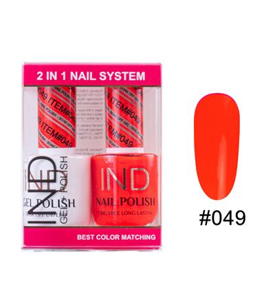 IND Nail Polish Gel & Matching Lacquer Set -