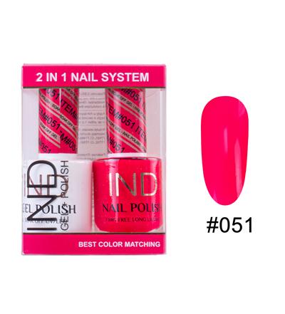 IND Nail Polish Gel & Matching Lacquer Set -