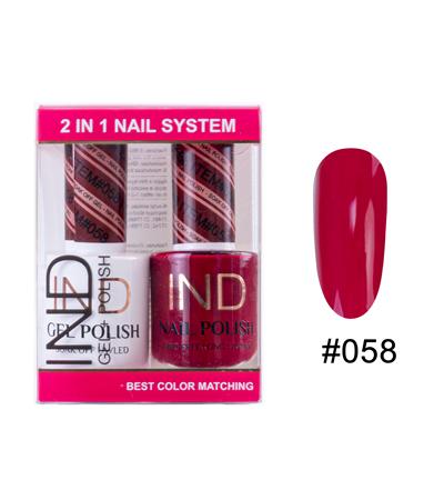 IND Nail Polish Gel & Matching Lacquer Set -