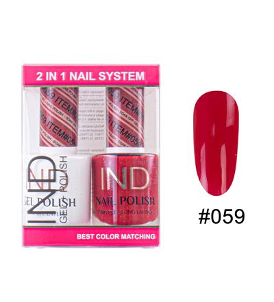 IND Nail Polish Gel & Matching Lacquer Set -