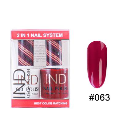 IND Nail Polish Gel & Matching Lacquer Set -