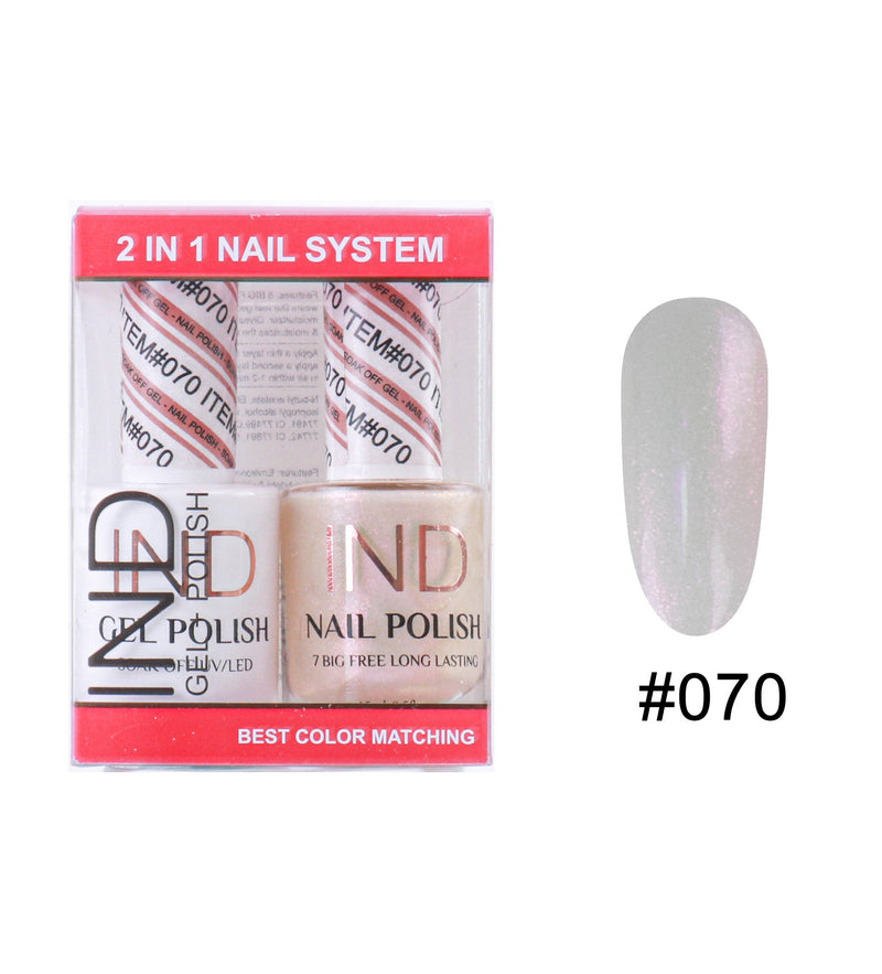 IND Nail Polish Gel & Matching Lacquer Set -