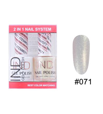 IND Nail Polish Gel & Matching Lacquer Set -