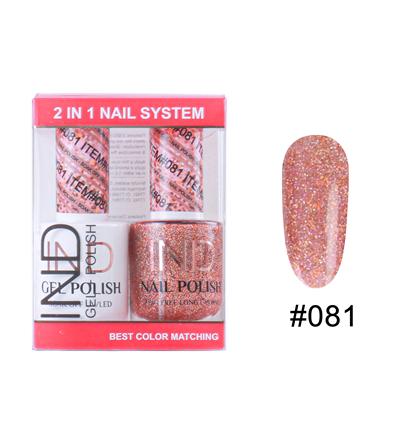 IND Nail Polish Gel & Matching Lacquer Set -