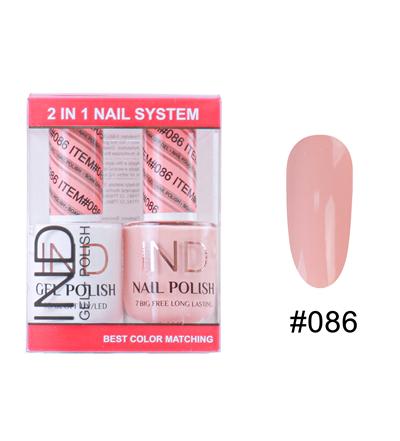 IND Nail Polish Gel & Matching Lacquer Set -