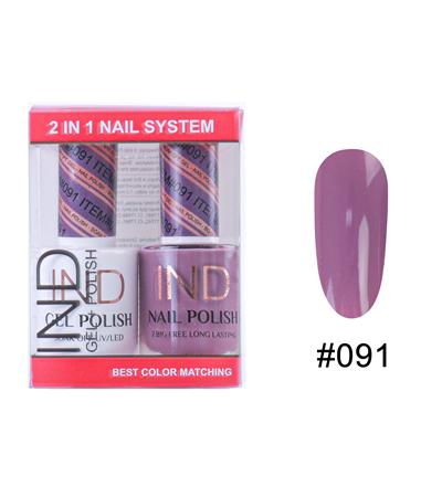 IND Nail Polish Gel & Matching Lacquer Set -