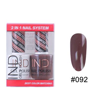 IND Nail Polish Gel & Matching Lacquer Set -