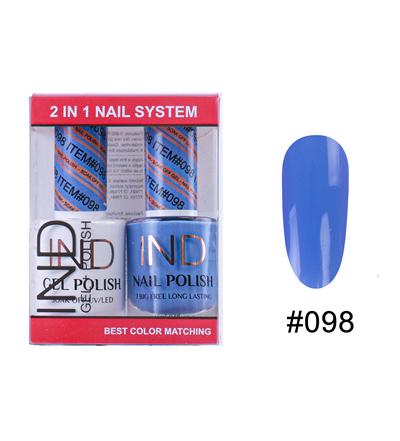 IND Nail Polish Gel & Matching Lacquer Set -