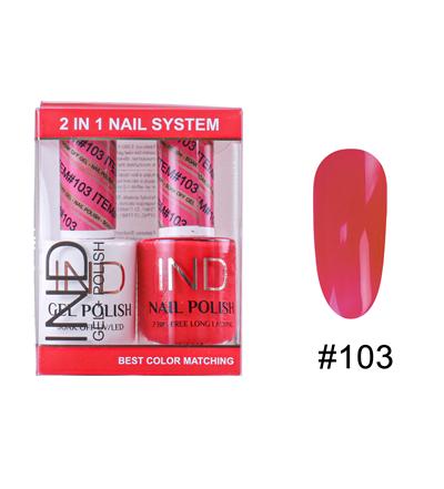 IND Nail Polish Gel & Matching Lacquer Set -