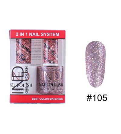 IND Nail Polish Gel & Matching Lacquer Set -