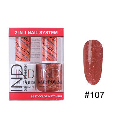 IND Nail Polish Gel & Matching Lacquer Set -