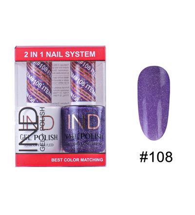 IND Nail Polish Gel & Matching Lacquer Set -